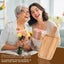 Wood Cutting Board with Handle,Portable Wooden Chopping Board Reusable Cutting Carousel 5