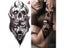 1PC Black Forest Tattoo Sticker For Men Women Tiger Wolf Death Skull Temporary Carousel 6