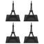 metal bookends 4pcs Book Holders Architectural Style Upright Classic Black Heavy Carousel 1