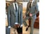Gray 3 Piece Men's Slim Fit Suit Jacket Pants Vest Tie Carousel 2