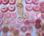A selection of 150 pink pearly lustre vintage buttons all sizes, tones some sets Carousel 5