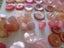 A selection of 150 pink pearly lustre vintage buttons all sizes, tones some sets Carousel 7