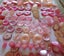 A selection of 150 pink pearly lustre vintage buttons all sizes, tones some sets Carousel 8