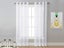 1 Pair Rod Pocket Voile Sheer Curtain Window Drape Privacy Draperies White Carousel 2