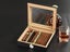 Cigar Humidor for 10 Cigars with Hygrometer and Divider Black Carousel 7