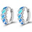 Silver Opal Huggie Earrings "Aradia" Carousel 1