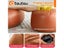 OTAUTAU Small Round Faux Leather Ottoman Stool Beanbag Pouf Footstool Stuffed Carousel 5
