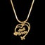 Personalized Frosted Double Heart Necklace with Butterfly. Carousel 3