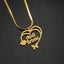 Personalized Frosted Double Heart Necklace with Butterfly. Carousel 2