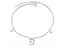 925 Sterling Silver Star Moon Zircon Pendant Anklet Bracelet For Women Girls Carousel 1