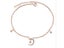 925 Sterling Silver Star Moon Zircon Pendant Anklet Bracelet For Women Girls Carousel 7