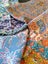 Kimono Fabric scraps Lot of 5 ( aprox W15cm x L 30cm ) , 16-30-5az68 Carousel 2