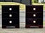 $1 RESERVE! ABSOLUTELY STUNNING SOLID WOOD DARK STAINED SET OF 2 BEDSIDE DRAWERS Carousel 2