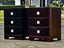$1 RESERVE! ABSOLUTELY STUNNING SOLID WOOD DARK STAINED SET OF 2 BEDSIDE DRAWERS Carousel 3