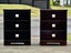 $1 RESERVE! ABSOLUTELY STUNNING SOLID WOOD DARK STAINED SET OF 2 BEDSIDE DRAWERS Carousel 6