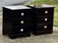 $1 RESERVE! ABSOLUTELY STUNNING SOLID WOOD DARK STAINED SET OF 2 BEDSIDE DRAWERS Carousel 9