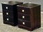 $1 RESERVE! ABSOLUTELY STUNNING SOLID WOOD DARK STAINED SET OF 2 BEDSIDE DRAWERS Carousel 12