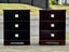 $1 RESERVE! ABSOLUTELY STUNNING SOLID WOOD DARK STAINED SET OF 2 BEDSIDE DRAWERS Carousel 14
