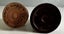 Carved Matai acorn & bakelite needle holders plus thimbles Carousel 5