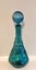 Mid 20th Century Empoli Made In Italy Blue Glass Decanter W/ Round Stopper Carousel 1