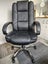 Office/study chair, high back, tilt & swivel, black vinyl cushion/padding Carousel 6