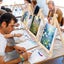 8 Pack 24cm Wood Easels Tripod Painting Easels Art Crafts Portable Canvas Holder Carousel 12