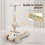 BoPeep Foldable Kids Scooter Flip-able Seat Adjustable Height LED Light Beige Carousel 3