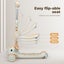 BoPeep Foldable Kids Scooter Flip-able Seat Adjustable Height LED Light Beige Carousel 4