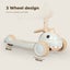 BoPeep Foldable Kids Scooter Flip-able Seat Adjustable Height LED Light Beige Carousel 7