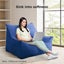 Marlow Bean Bag Chair Cover Suede Indoor Home Game Lounger Seat Lazy Sofa Blue Carousel 2