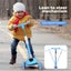 Bopeep Foldable Kids Scooter Adjustable Height Flashing LED Music 3 Wheels Blue Carousel 4