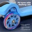 Bopeep Foldable Kids Scooter Adjustable Height Flashing LED Music 3 Wheels Blue Carousel 5