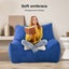 Marlow Bean Bag Chair Cover Suede Indoor Home Game Lounger Seat Lazy Sofa Blue Carousel 3