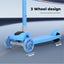 Bopeep Foldable Kids Scooter Adjustable Height Flashing LED Music 3 Wheels Blue Carousel 6