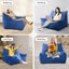 Marlow Bean Bag Chair Cover Suede Indoor Home Game Lounger Seat Lazy Sofa Blue Carousel 9