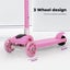 Bopeep Foldable Kids Scooter Adjustable Height Flashing LED Music 3 Wheels Pink Carousel 6