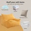 Marlow Bean Bag Chair Cover Suede Indoor Home Game Lounger Seat Lazy Sofa Yellow Carousel 7