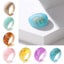 Fashion Acrylic Geometric Irregular Ring Transparent Resin Ring Women Jewelry Carousel 3