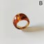 Fashion Acrylic Geometric Irregular Ring Transparent Resin Ring Women Jewelry Carousel 9