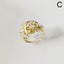 Fashion Acrylic Geometric Irregular Ring Transparent Resin Ring Women Jewelry Carousel 10