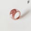 Fashion Acrylic Geometric Irregular Ring Transparent Resin Ring Women Jewelry Carousel 13