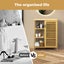 Levede Bamboo Shoe Storage Cabinet Laundry Organizer Cupboard Freestanding Carousel 2