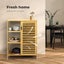 Levede Bamboo Shoe Storage Cabinet Laundry Organizer Cupboard Freestanding Carousel 3