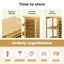 Levede Bamboo Shoe Storage Cabinet Laundry Organizer Cupboard Freestanding Carousel 4