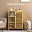 Levede Bamboo Shoe Storage Cabinet Laundry Organizer Cupboard Freestanding Carousel 6