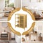 Levede Bamboo Shoe Storage Cabinet Laundry Organizer Cupboard Freestanding Carousel 8
