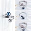 Blue Evil Eye Silver Plated Ring Finger Open Rings Men Women Stainless Steel Carousel 1