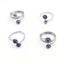 Blue Evil Eye Silver Plated Ring Finger Open Rings Men Women Stainless Steel Carousel 2