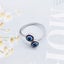 Blue Evil Eye Silver Plated Ring Finger Open Rings Men Women Stainless Steel Carousel 4