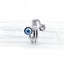 Blue Evil Eye Silver Plated Ring Finger Open Rings Men Women Stainless Steel Carousel 5